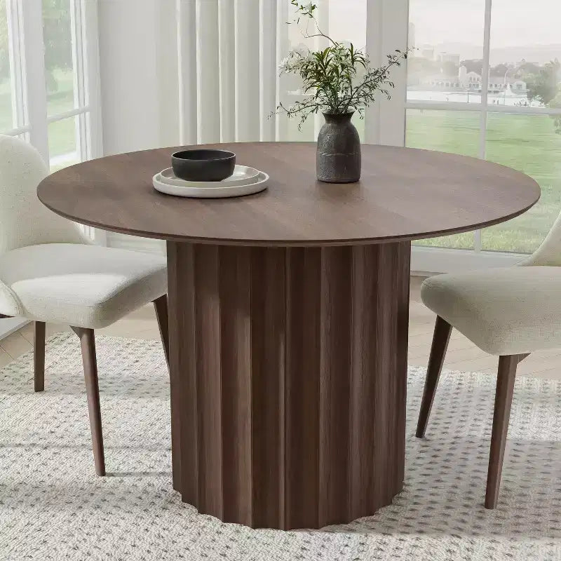 PexFix 46 Round Solid Wood Dining Table Kitchen Tables