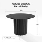 PexFix 46 Round Solid Wood Dining Table Kitchen Tables