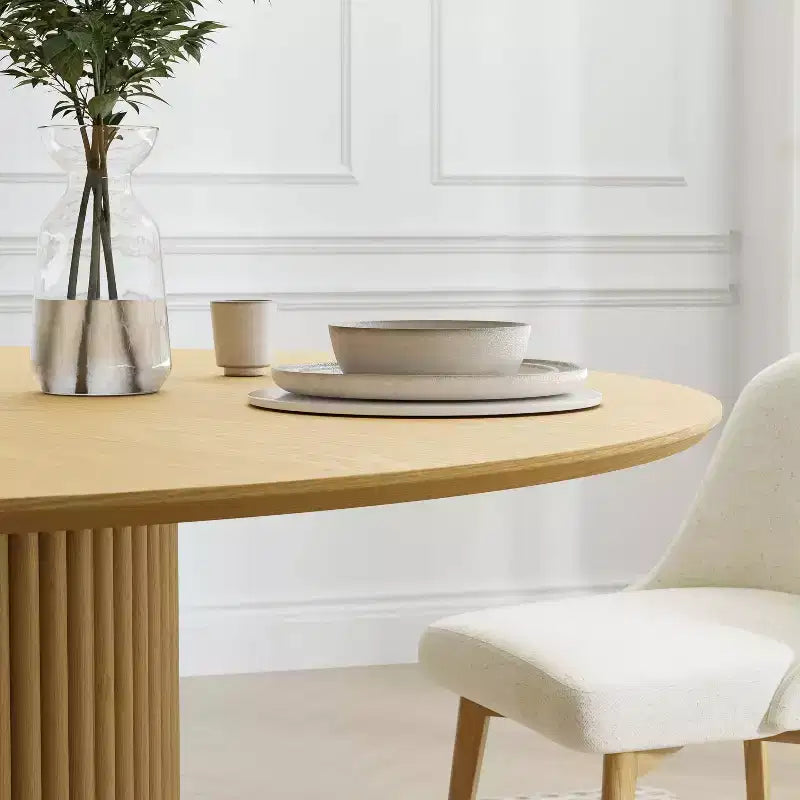 PexFix 46 Round Solid Wood Dining Table Kitchen Tables