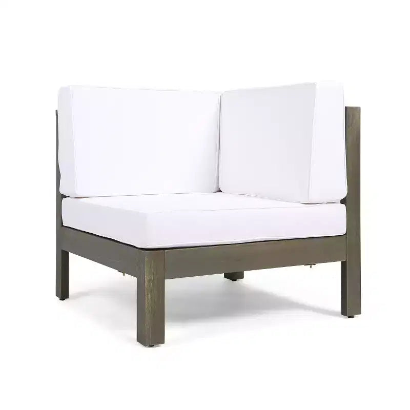 Christopher Knight Home Oana Outdoor Acacia Wood Loveseat and Coffee Table Set with Cushions