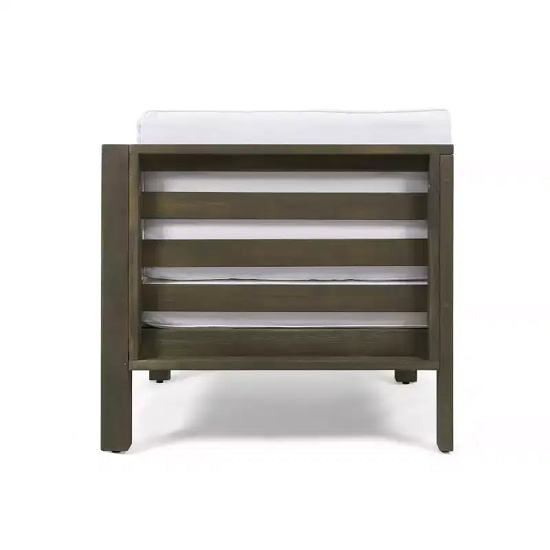 Christopher Knight Home Oana Outdoor Acacia Wood Loveseat and Coffee Table Set with Cushions