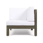 Christopher Knight Home Oana Outdoor Acacia Wood Loveseat and Coffee Table Set with Cushions