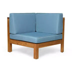 Christopher Knight Home Oana Outdoor Acacia Wood Loveseat and Coffee Table Set with Cushions