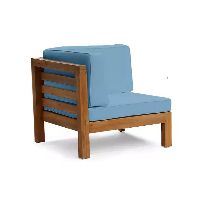 Christopher Knight Home Oana Outdoor Acacia Wood Loveseat and Coffee Table Set with Cushions