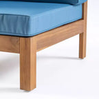 Christopher Knight Home Oana Outdoor Acacia Wood Loveseat and Coffee Table Set with Cushions