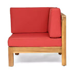 Christopher Knight Home Oana Outdoor Acacia Wood Loveseat and Coffee Table Set with Cushions