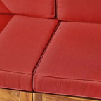 Christopher Knight Home Oana Outdoor Acacia Wood Loveseat and Coffee Table Set with Cushions