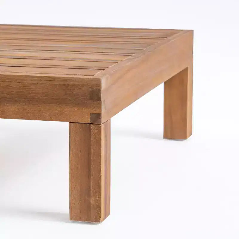 Christopher Knight Home Oana Outdoor Acacia Wood Loveseat and Coffee Table Set with Cushions