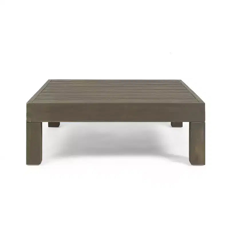 Christopher Knight Home Oana Outdoor Acacia Wood Loveseat and Coffee Table Set with Cushions