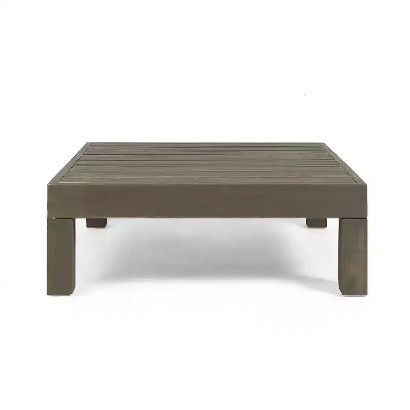 Christopher Knight Home Oana Outdoor Acacia Wood Loveseat and Coffee Table Set with Cushions