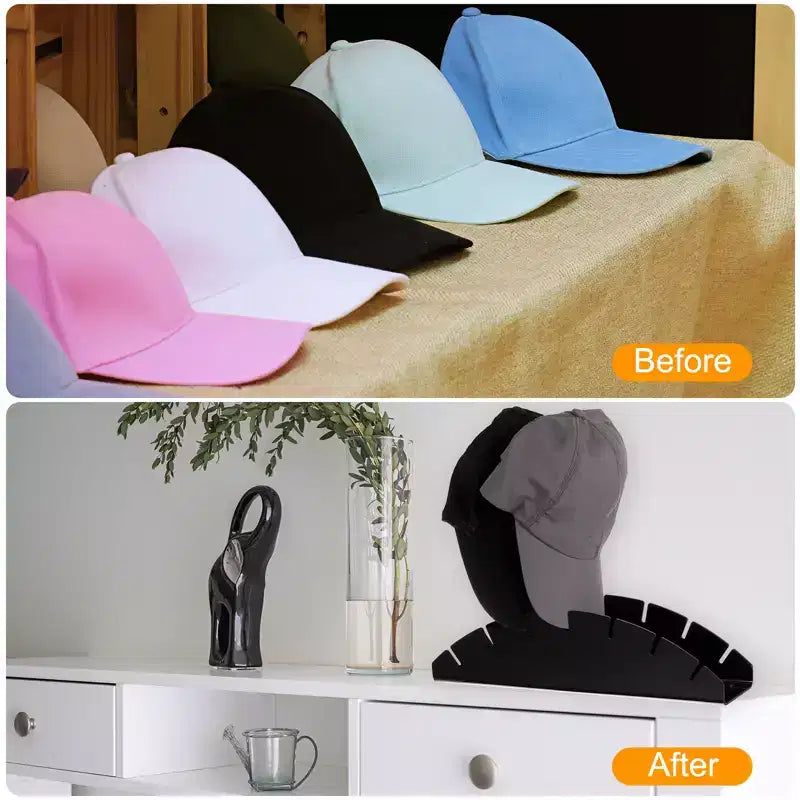 Unique Bargains No Installation Required Acrylic Hat Organizer Display Stand