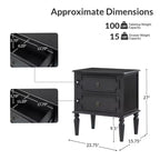 Dietmar 28Tall 2-Drawer end table Set of 2 | HULALA HOME