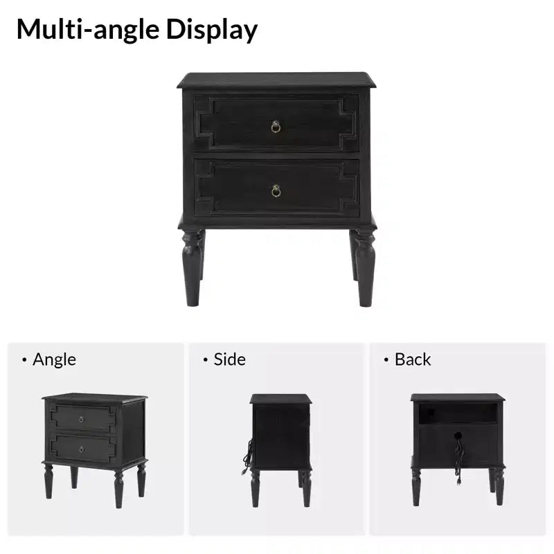 Dietmar 28Tall 2-Drawer end table Set of 2 | HULALA HOME