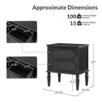 Dietmar 28Tall 2-Drawer end table Set of 2 | HULALA HOME