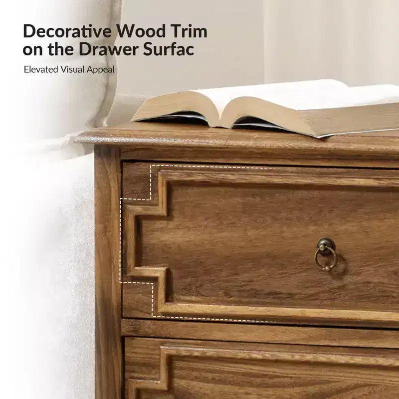 Dietmar 28Tall 2-Drawer end table Set of 2 | HULALA HOME