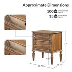 Dietmar 28Tall 2-Drawer end table Set of 2 | HULALA HOME