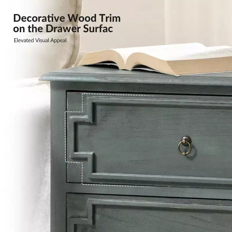 Dietmar 28Tall 2-Drawer end table Set of 2 | HULALA HOME