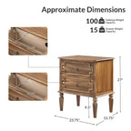 Dietmar 28Tall 2-Drawer end table Set of 2 | HULALA HOME