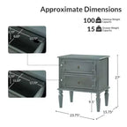 Dietmar 28Tall 2-Drawer end table Set of 2 | HULALA HOME