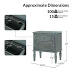 Dietmar 28Tall 2-Drawer end table Set of 2 | HULALA HOME