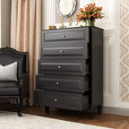 Commode verticale à 5 tiroirs Hitow, Meuble de rangement haut
