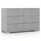 Costway 6 Drawer Storage Cabinet with Metal Legs & Handles Anti-Toppling Devices