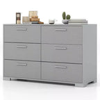 Costway 6 Drawer Storage Cabinet with Metal Legs & Handles Anti-Toppling Devices
