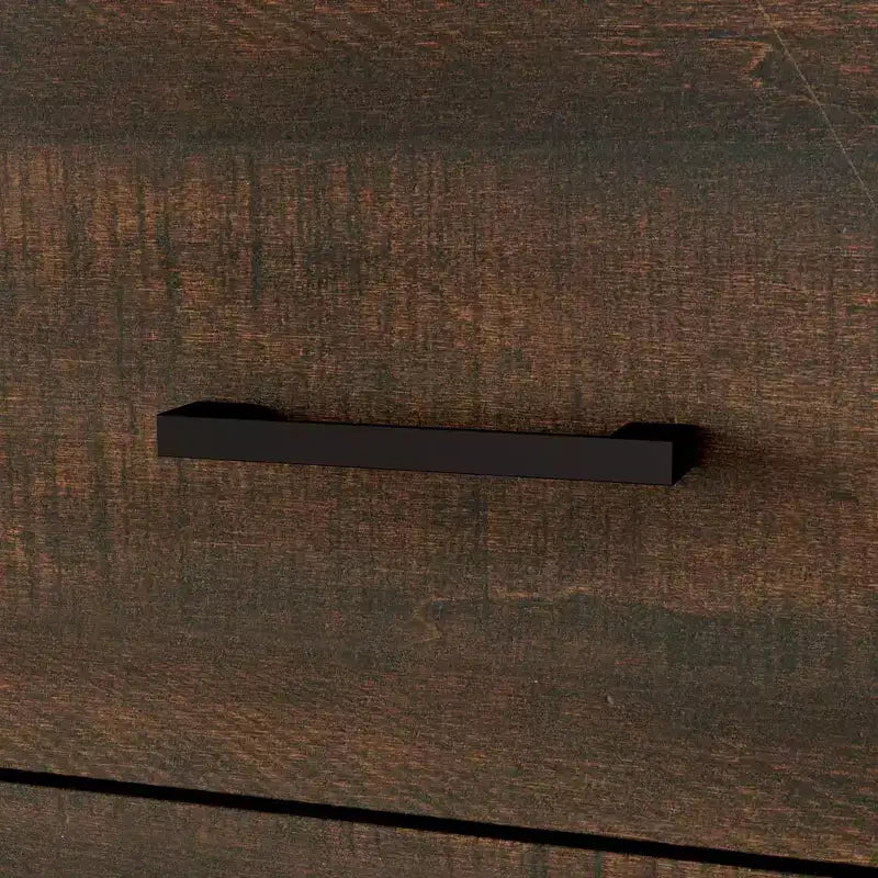 Commode verticale à 5 tiroirs Famapy, commode en bois texturé avec poignées décoratives en métal