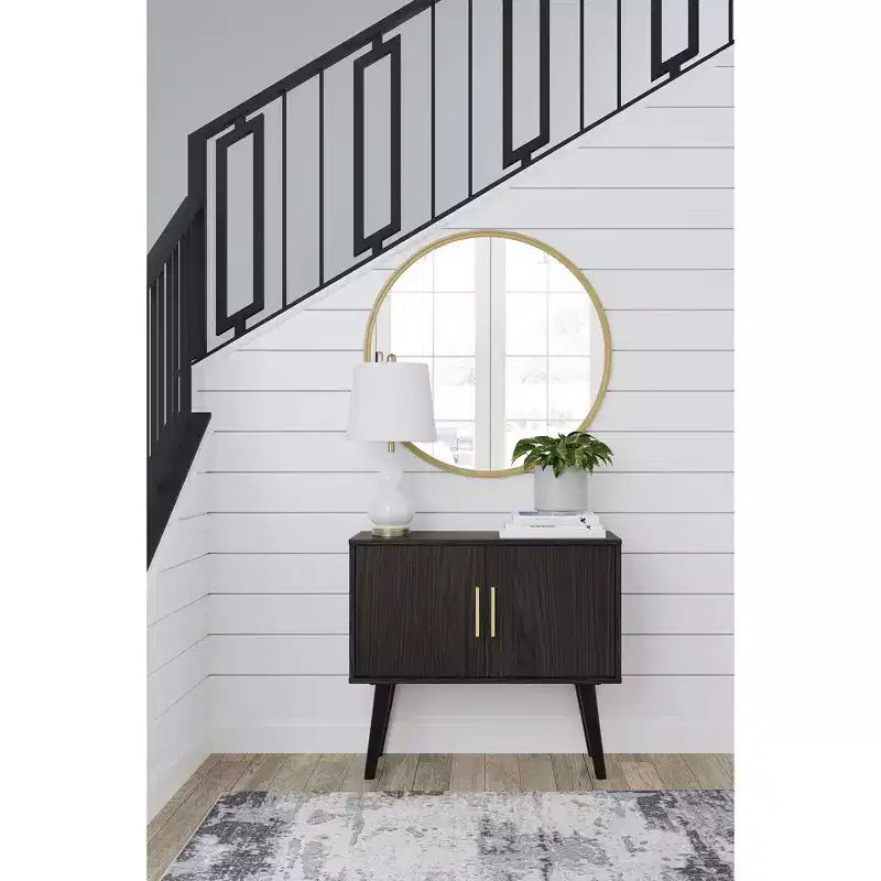 Signature Design by Ashley Contemporary Orinfield Accent Cabinet Dark Brown
