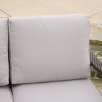 GDFStudio Hilary Outdoor Wicker 8 Seater Chat Set with Cushions