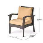 GDFStudio Hilary Outdoor Wicker 8 Seater Chat Set with Cushions