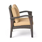 GDFStudio Hilary Outdoor Wicker 8 Seater Chat Set with Cushions