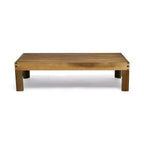 GDFStudio Allaire Acacia Wood 3 Seater Sectional Sofa Set with Ottoman