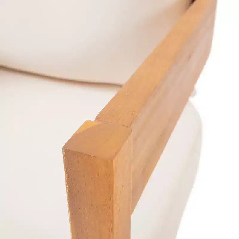 GDFStudio Burrough Ensemble causeuse et table basse en bois d'acacia d'extérieur avec coussins