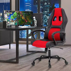 BestMassage Gaming Chair Office Chair with Lumbar Support Adjustable Height PU Leather Executive Chair for Women Men Adults