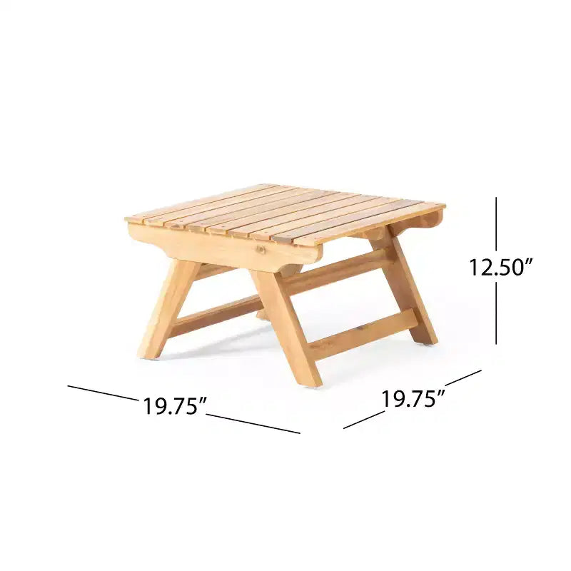 Christopher Knight Home Sedona Outdoor Acacia Wood 3 Piece Chat Set with Cushions