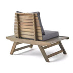 Christopher Knight Home Sedona Outdoor Acacia Wood 3 Piece Chat Set with Cushions