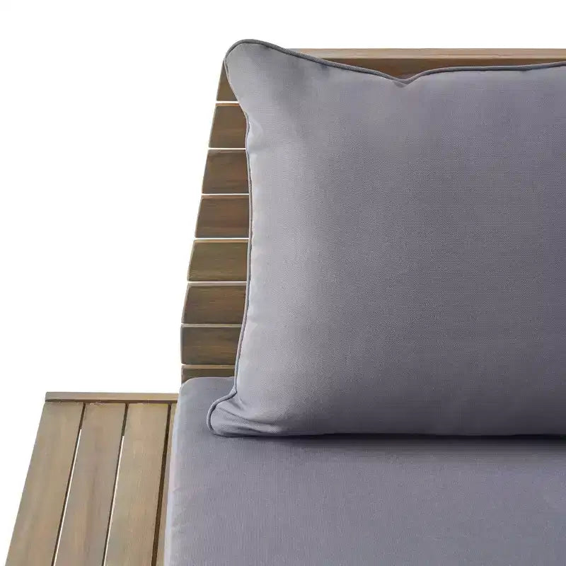 Christopher Knight Home Sedona Outdoor Acacia Wood 3 Piece Chat Set with Cushions
