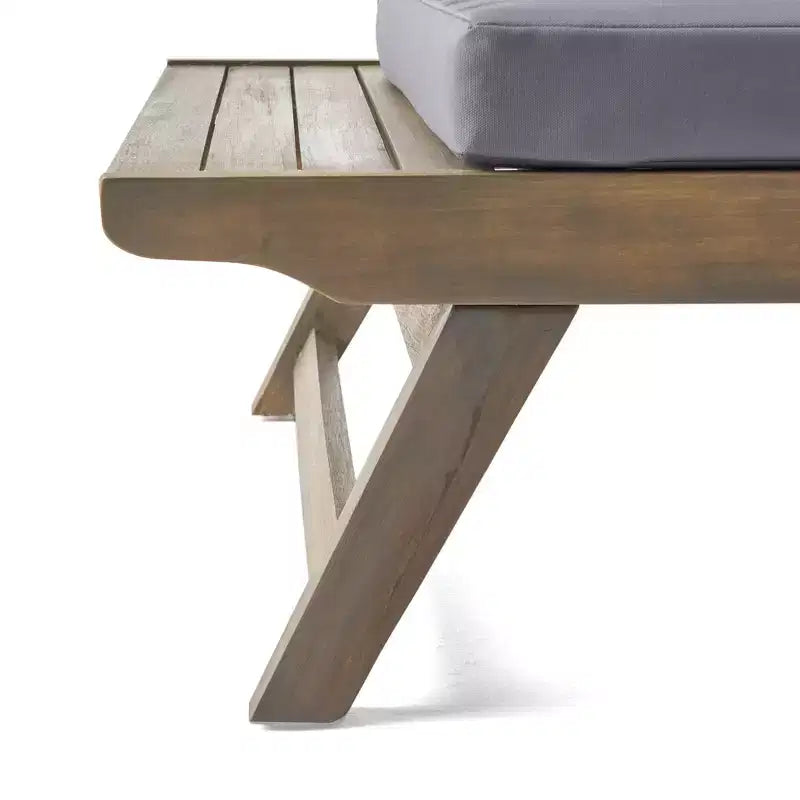 Christopher Knight Home Sedona Outdoor Acacia Wood 3 Piece Chat Set with Cushions