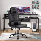 BestMassage Gaming Chair Computer Desk Chair with Lumbar Support Upholstery and Rolling Swivel Chair Base for PC Gaming and Executive Use