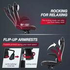 BestMassage Gaming Chair Computer Desk Chair with Lumbar Support Upholstery and Rolling Swivel Chair Base for PC Gaming and Executive Use