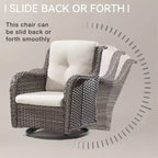 UPTIOT Wicker Outdoor Rocking Chair