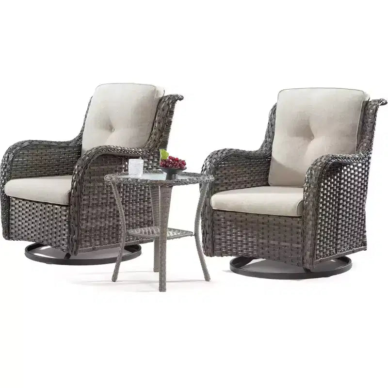 UPTIOT Wicker Outdoor Rocking Chair