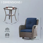 UPTIOT Wicker Outdoor Rocking Chair
