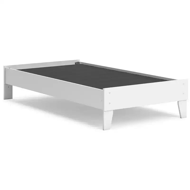 Signature Design by Ashley Hallityn Platform Bed in Matte White Finish