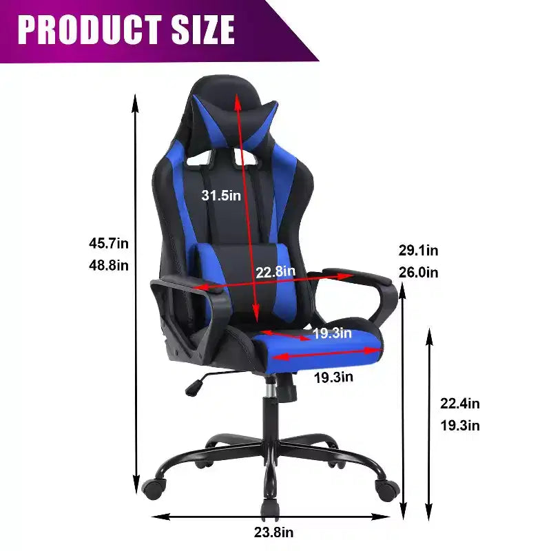 BestMassage Gaming Desk Chair Office Chair Computer Chair with Armrests 360 Swivel Lumbar Support Executive Task Chair for Adults