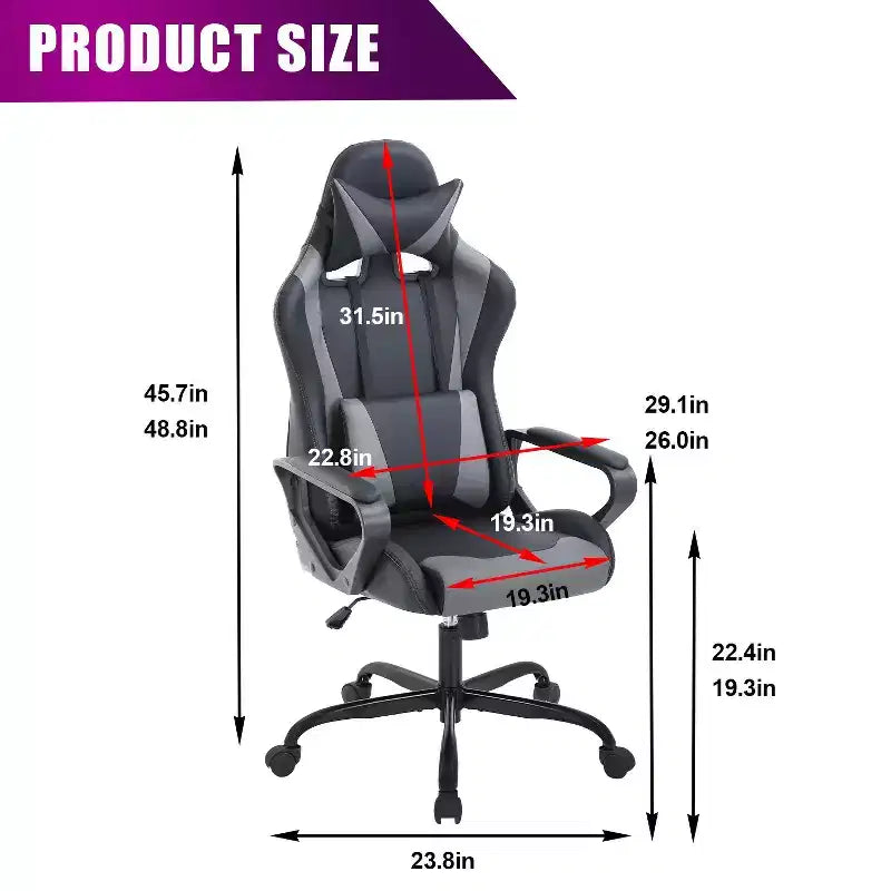 BestMassage Gaming Desk Chair Office Chair Computer Chair with Armrests 360 Swivel Lumbar Support Executive Task Chair for Adults