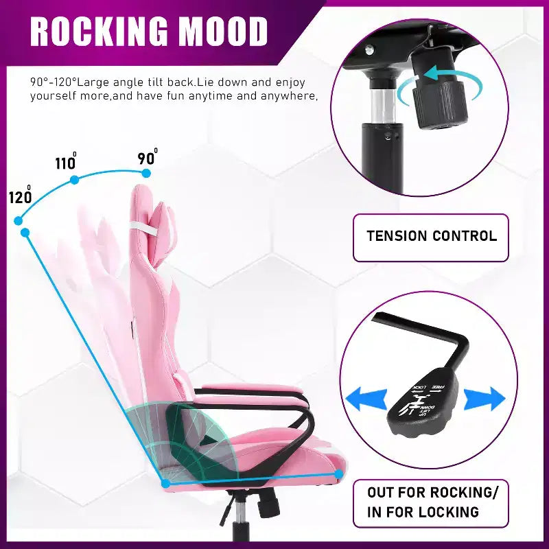 BestMassage Gaming Desk Chair Office Chair Computer Chair with Armrests 360 Swivel Lumbar Support Executive Task Chair for Adults