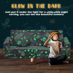 EROMMY Kids Couch, 12pcs Modular Kids Play Couch Kids Sofa with Green Glow, Versatile Toddler Couch for Playroom