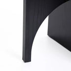 LuxenHome 19.3 Modern Square Side Table, Black End Table with Natural Wood Top, Side Table for Living Room